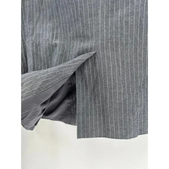 JOHN VARVATOS Cotton Blend Gray Stripe Unconstructed BLAZER Jacket Size 36 USA - Picture 8 of 15